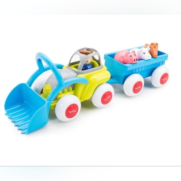 VIKING TOYS , Blue and Green Tractor with Animals - Picture 3 of 3